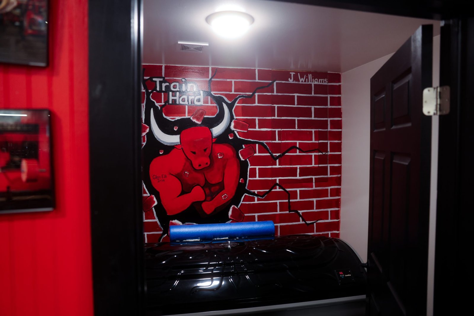 Train Hard mural
